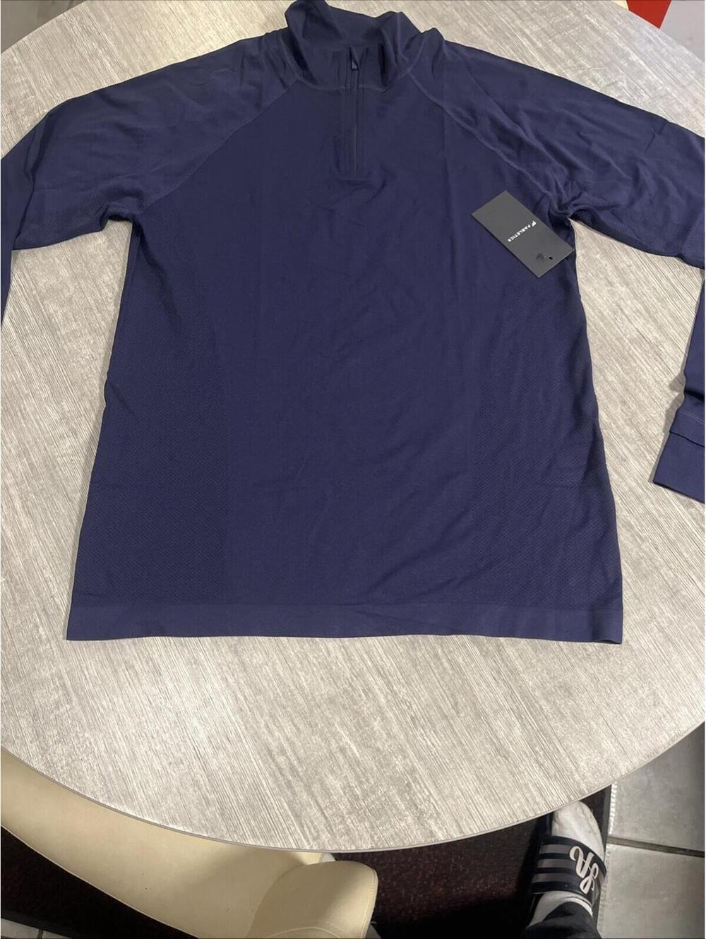 NEW FABLETICS MENS THE TRAINING DAY QUARTER ZIP DEEP NAVY BLUE JACKET SIZE M